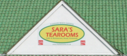 Sara's Tearooms Building Sign