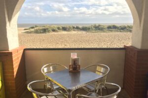 Dining on the Beach Terrace at Sara's Tearooms